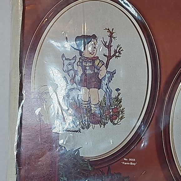 Vtg Paragon Needlecraft Exquisite Hummel Stitchery Embroidery Kit Farm Boy 0655 - Picture 2 of 9